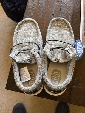 Hey Dude Kids Slip-On Sneakers in Heather Gray Knit